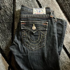 Dark wash True Religion Jeans that I slightly warn!